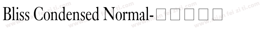 Bliss Condensed Normal字体转换